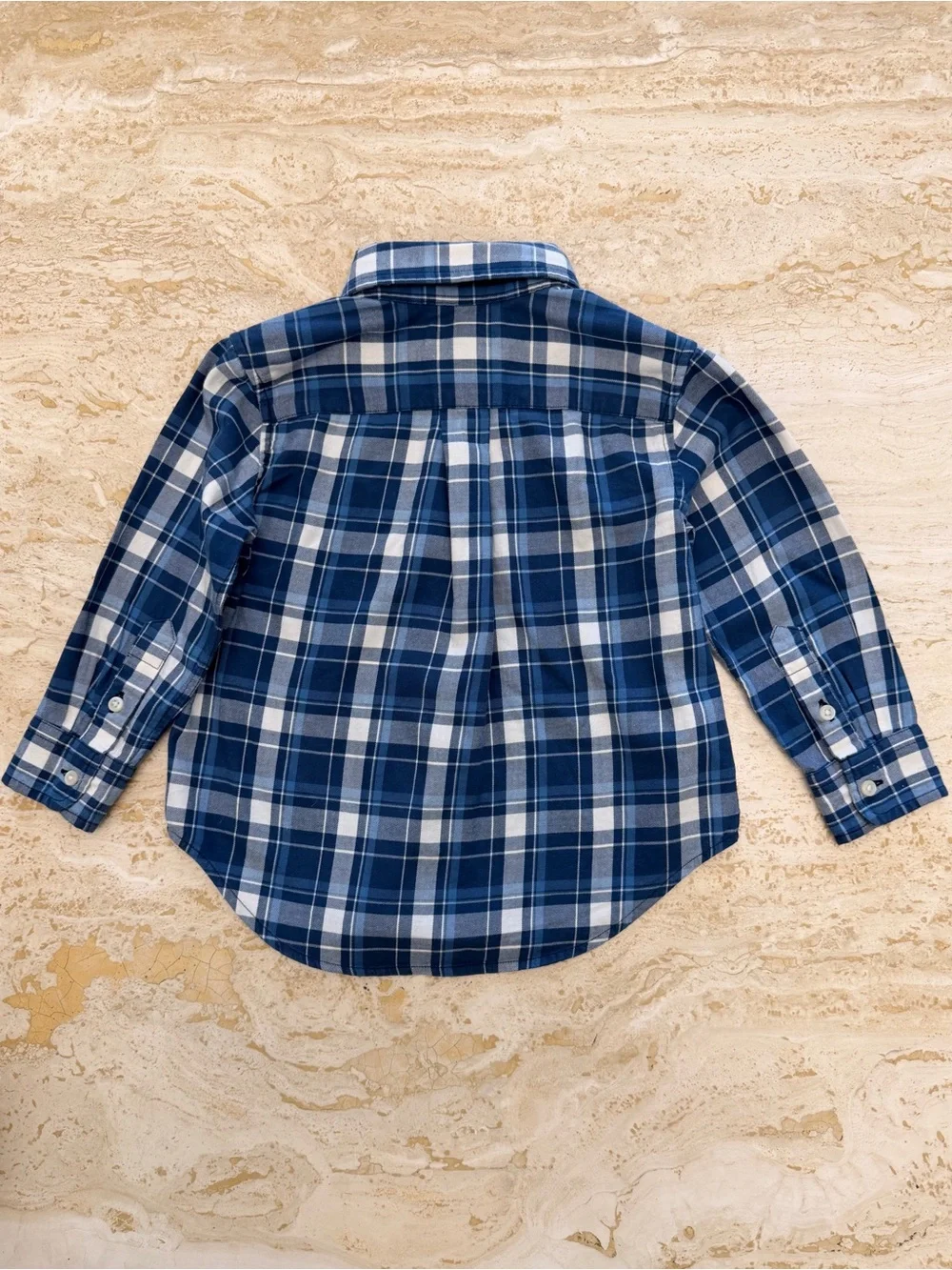 Ralph Lauren Navy & White Plaid Button-Down Shirt